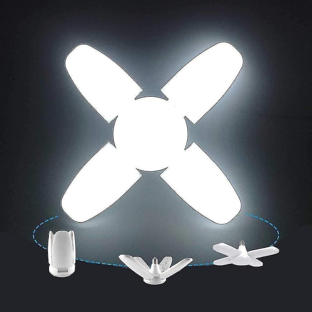 Energy Saving Foldable Four-leaf Light Super Bright Garage Lights Ceiling Daylight Lamp For Home Basement