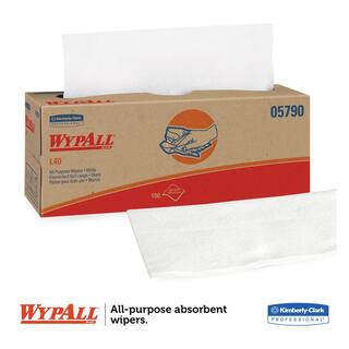 WYPALL L40 Towels POP-UP Box White 16-25 in. x 9-45 in. 100Box 9 BoxesCarton KCC05790