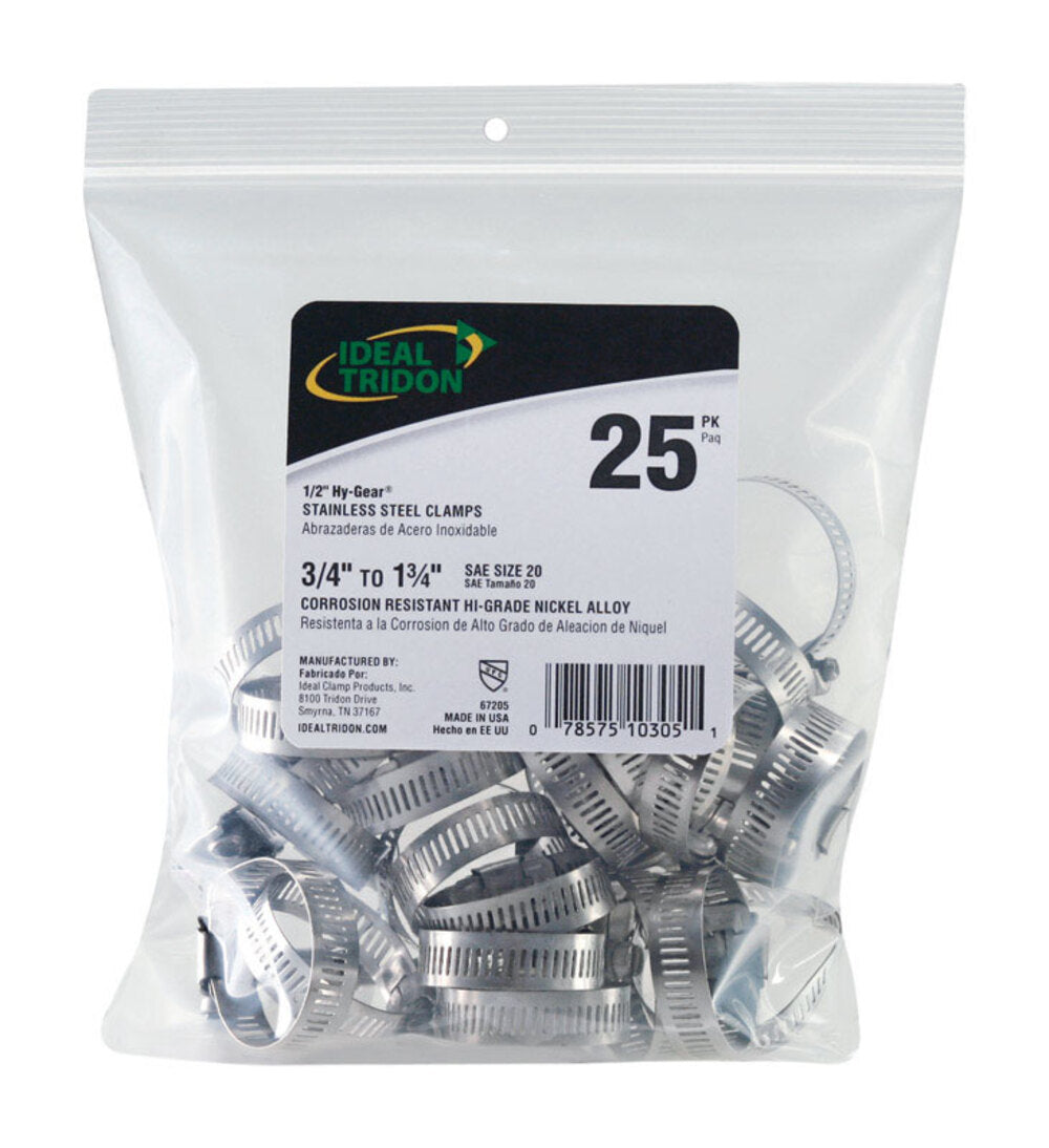 HOSECLMP 3/4-1.75 SS25PK