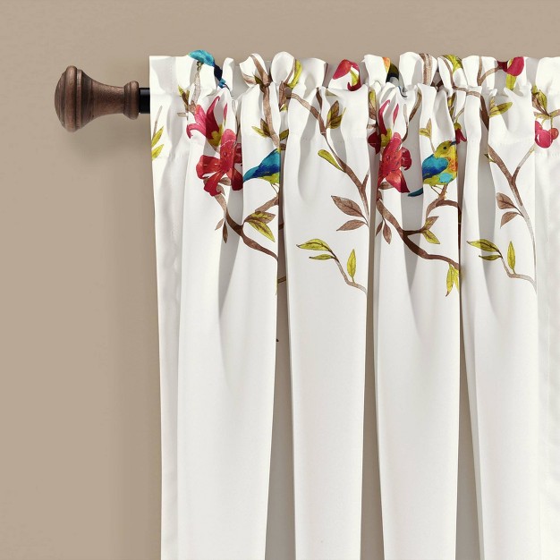 Set Of 2 Neela Birds Light Filtering Window Curtain Panels Lush D cor