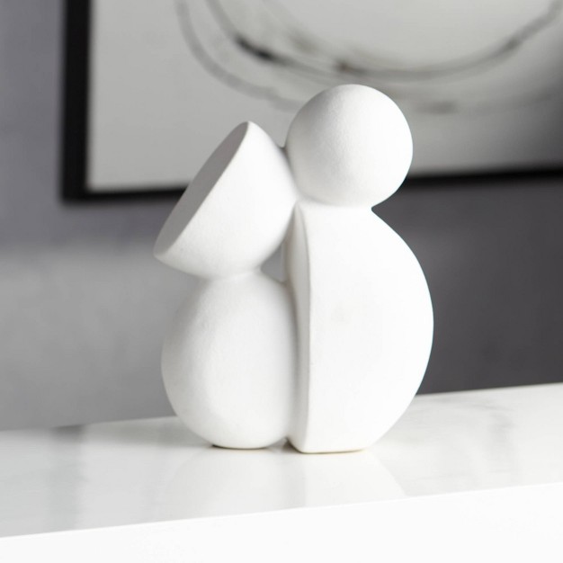 High Matte White Ceramic Figurine