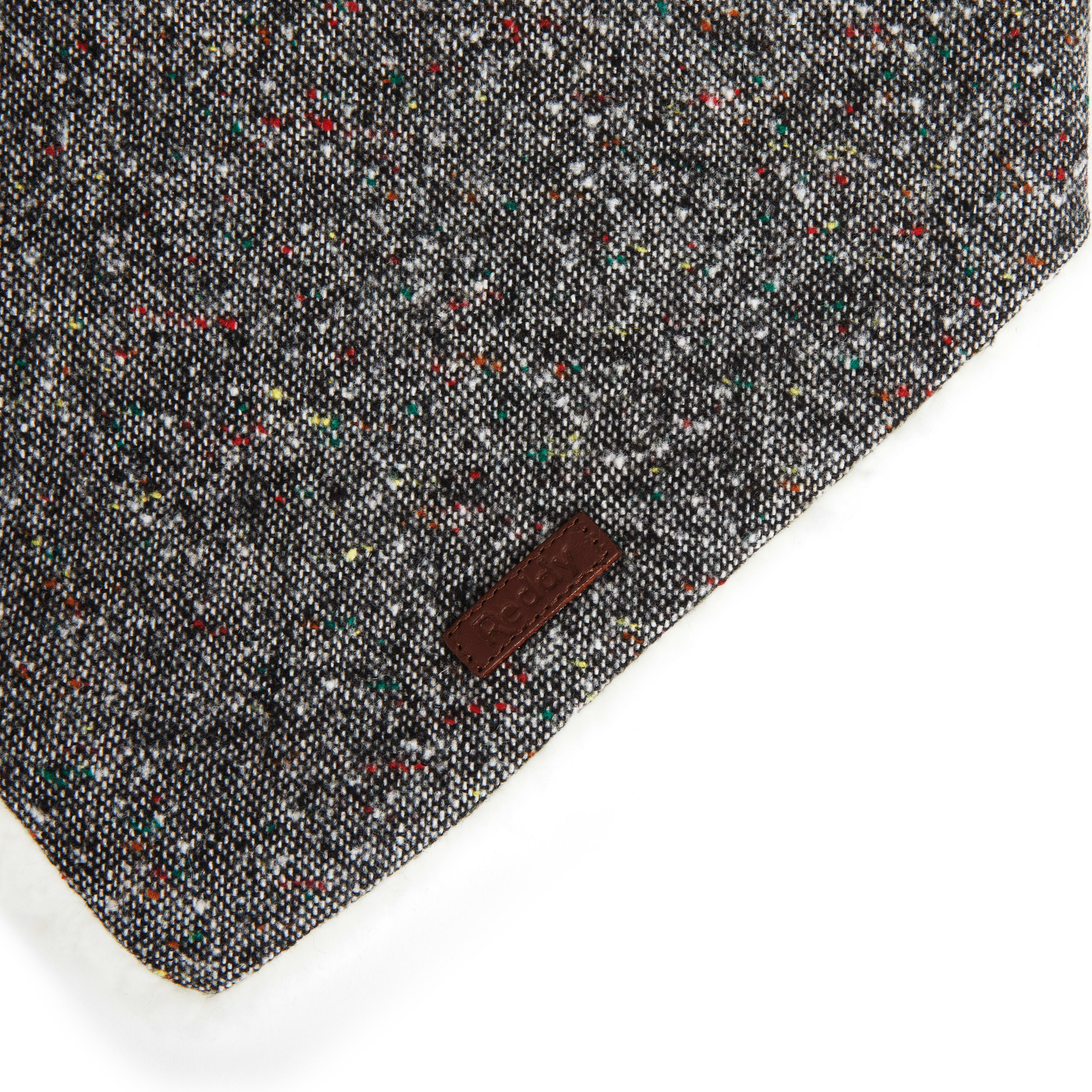 Reddy Grey Tweed Dog Bandana， Large/X-Large