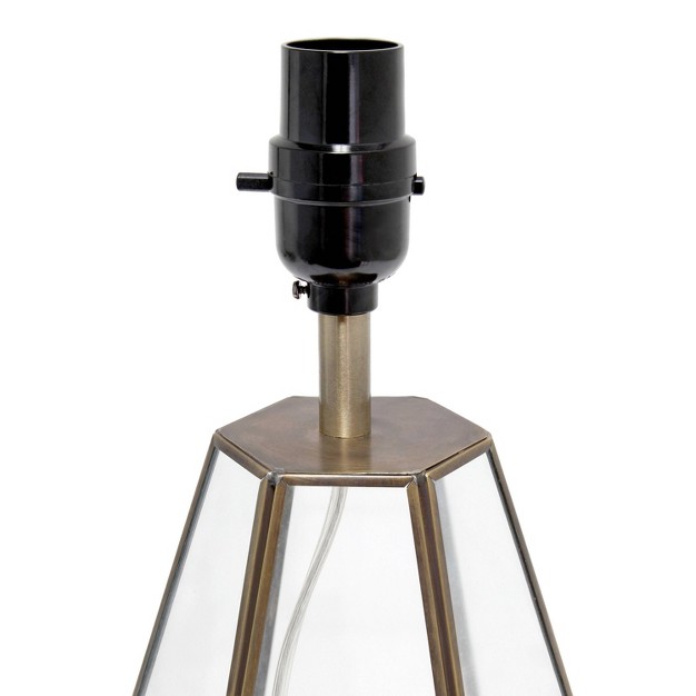 Glass And Brass Pyramid Table Lamp Elegant Designs