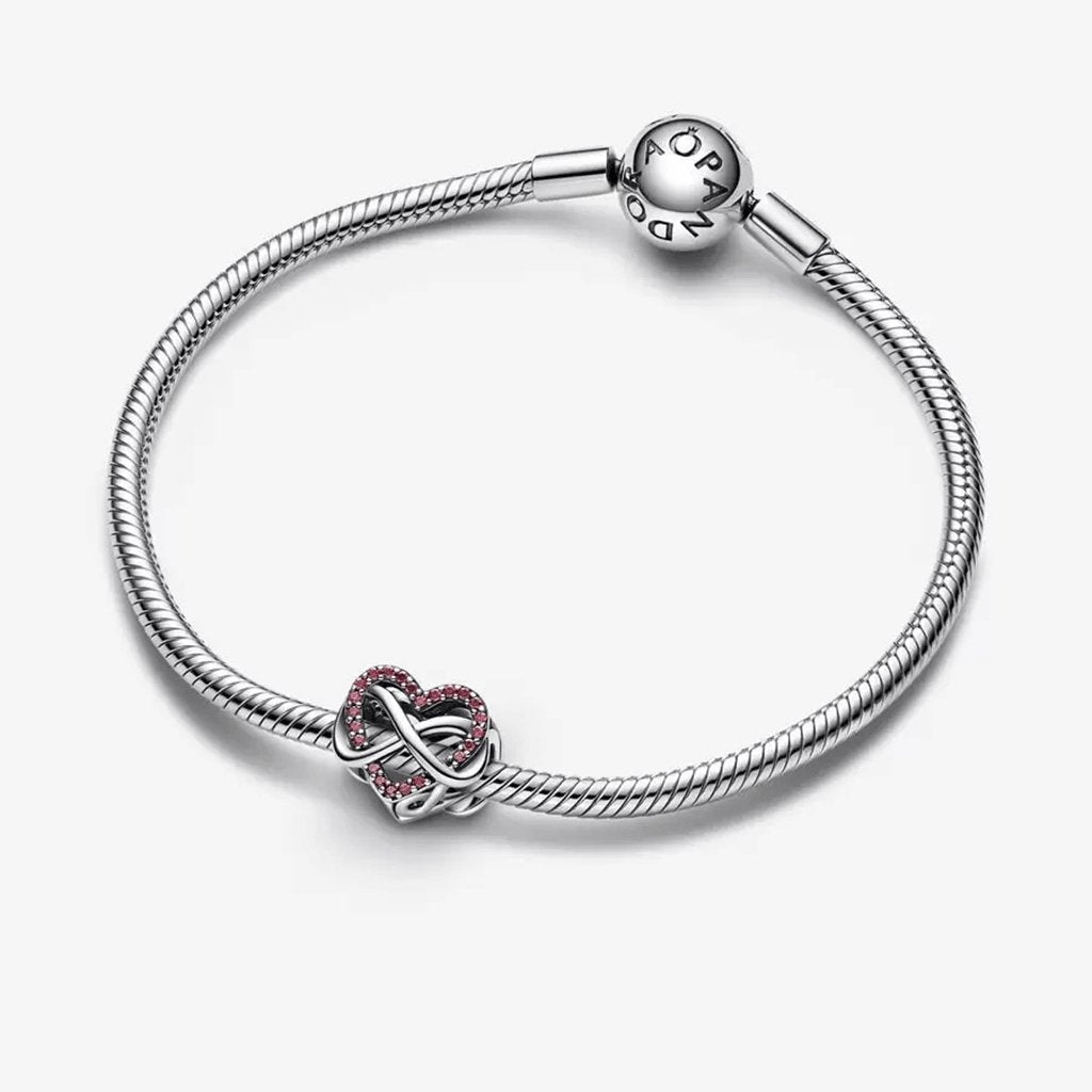 PANDORA  Family Infinity Red Heart Charm