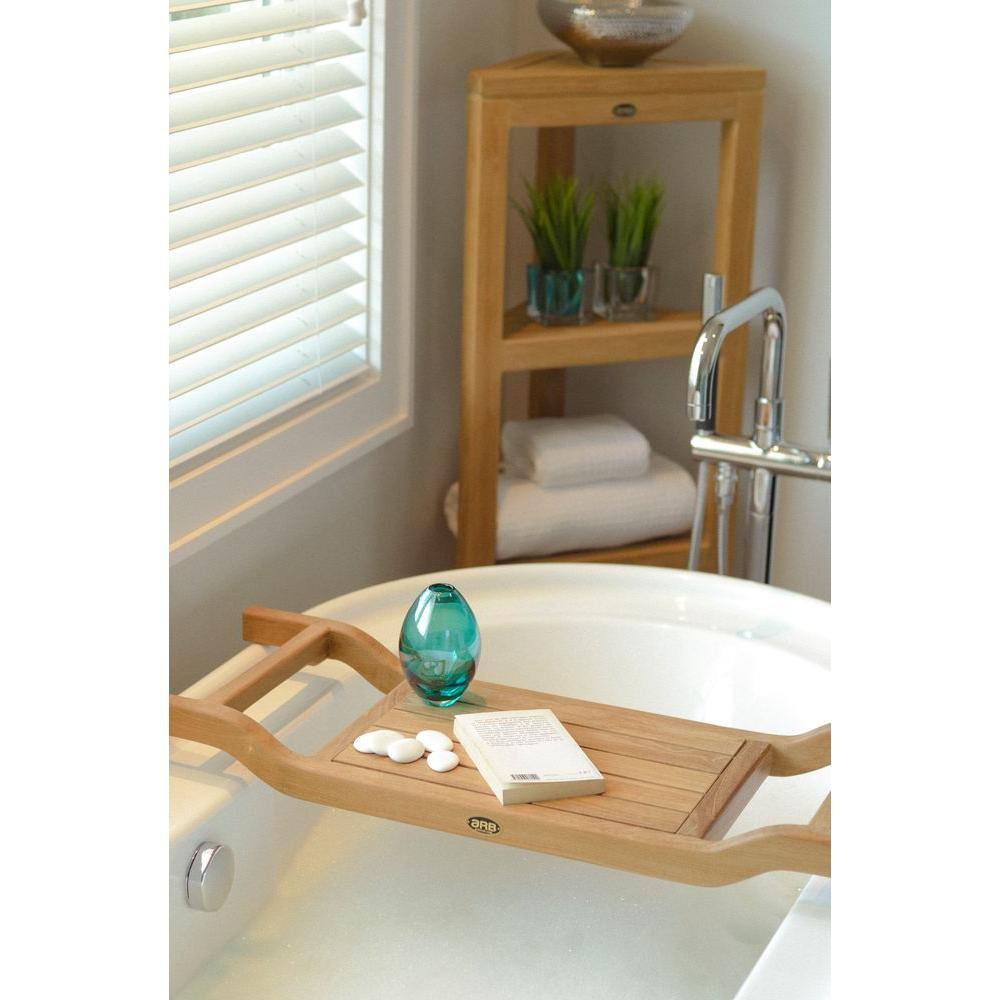 ARB Teak  Specialties 34 in. x 12.25 in. Bathtub Caddy in Natural Teak ACC537