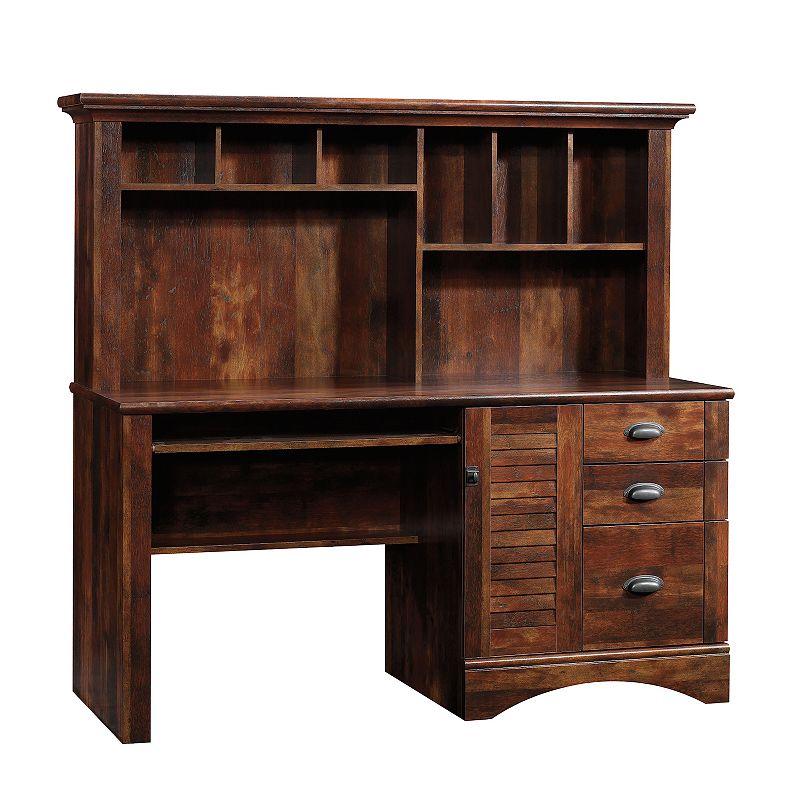 Sauder Harbor View Computer Desk with Hutch