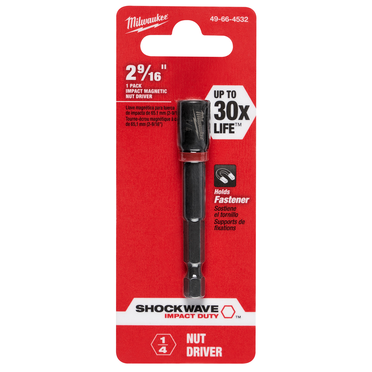 MW Shockwave 1/4 in. X 2-9/16 in. L Steel Nut Driver 1 pc