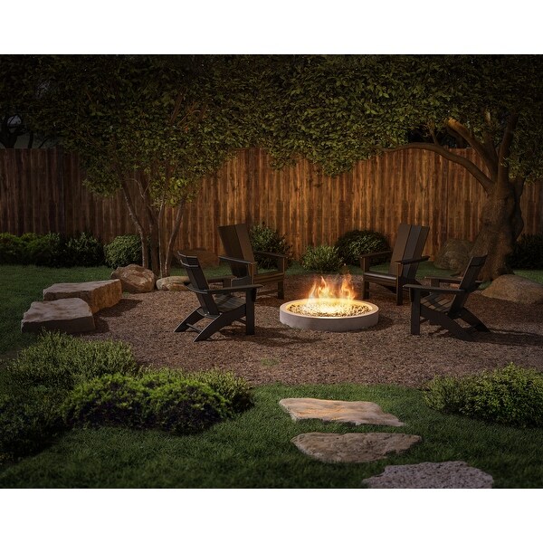 POLYWOOD 4Piece Modern Curveback Adirondack Conversation Set