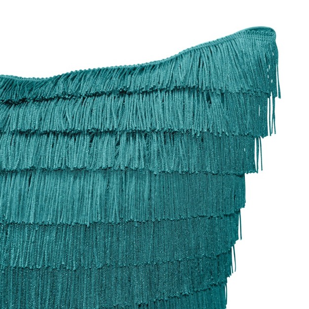 Oversize Gatsby Fringe Square Throw Pillow Edie home