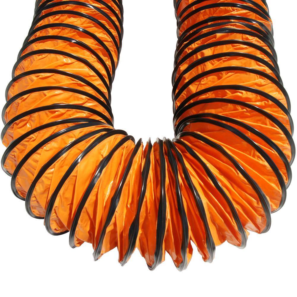 Rubber-Cal 20 in. D x 25 ft. Air Ventilator Orange Coil - Flexible Ducting - Orange 01-191-20