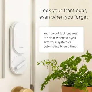 SimpliSafe Smart Lock WiFi Connected Wireless (Battery) with PIN Pad and Remote Access - White SLK100WW