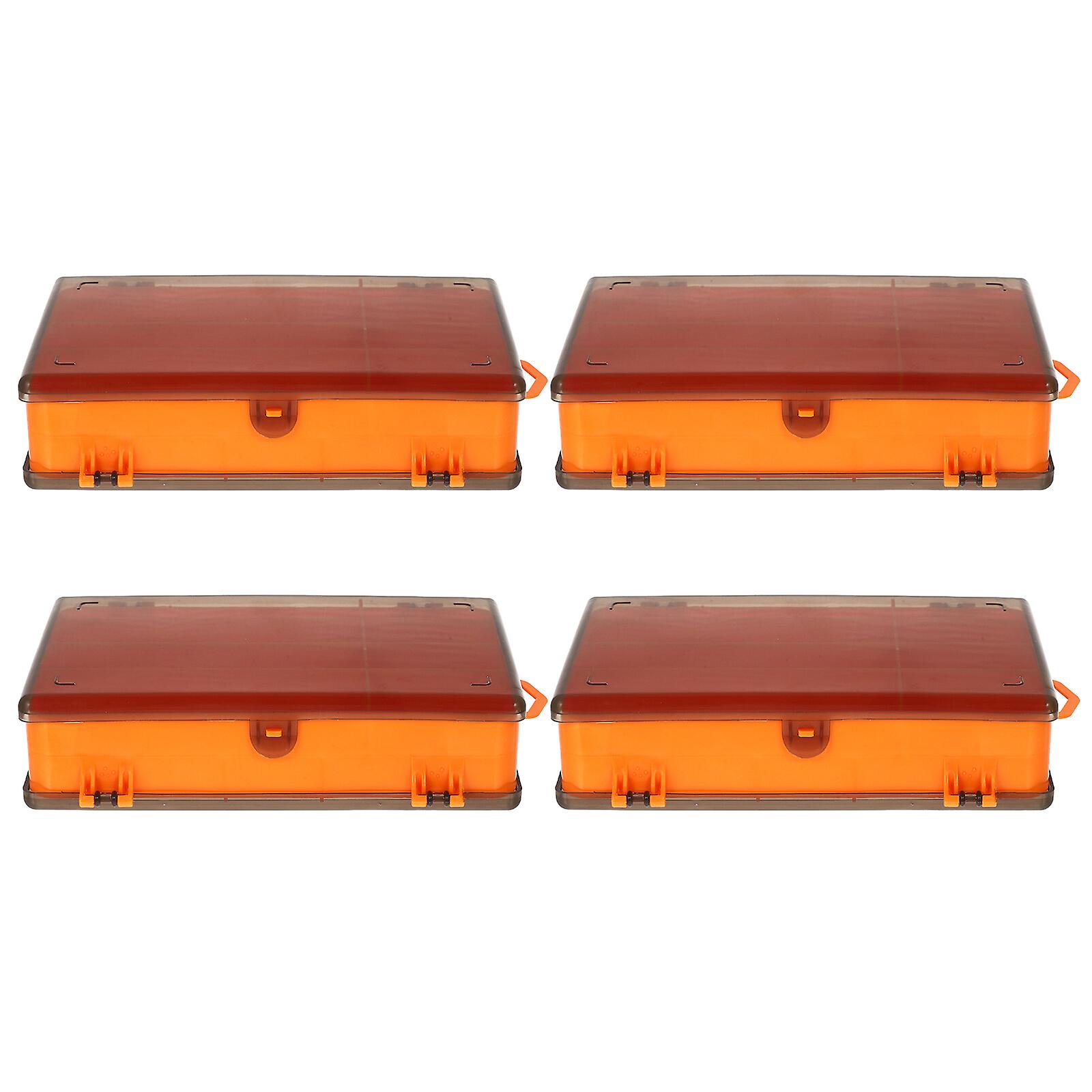 4pcs Portable Bait Storage Cases Compartment Tackle Boxes Fishing Accessories