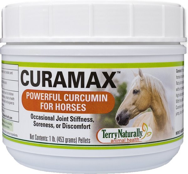 Terry Naturally Animal Health Curamax Powerful Curcumin Pellets Horse Supplement， 1-lb canister