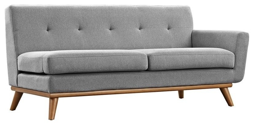 Hawthorne Collections Corner Sectional in Expectation Gray   Midcentury   Sectional Sofas   by Homesquare  Houzz