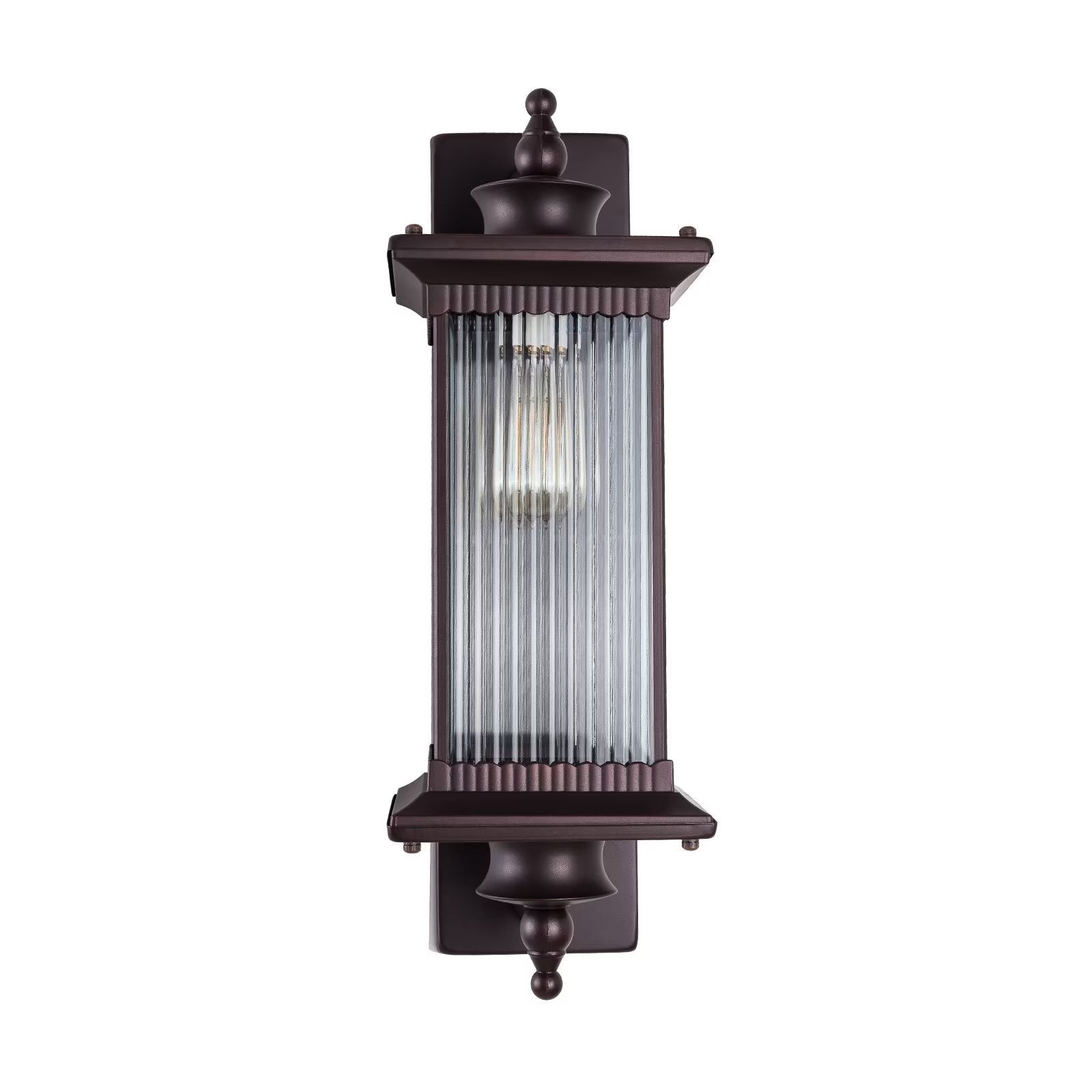 Waterproof Outdoor Wall Lanterns Sconces, Garage Patio Front Porch Exterior Wall Lamp with Seeded Glass Shade E27 Base Hardwired Installation