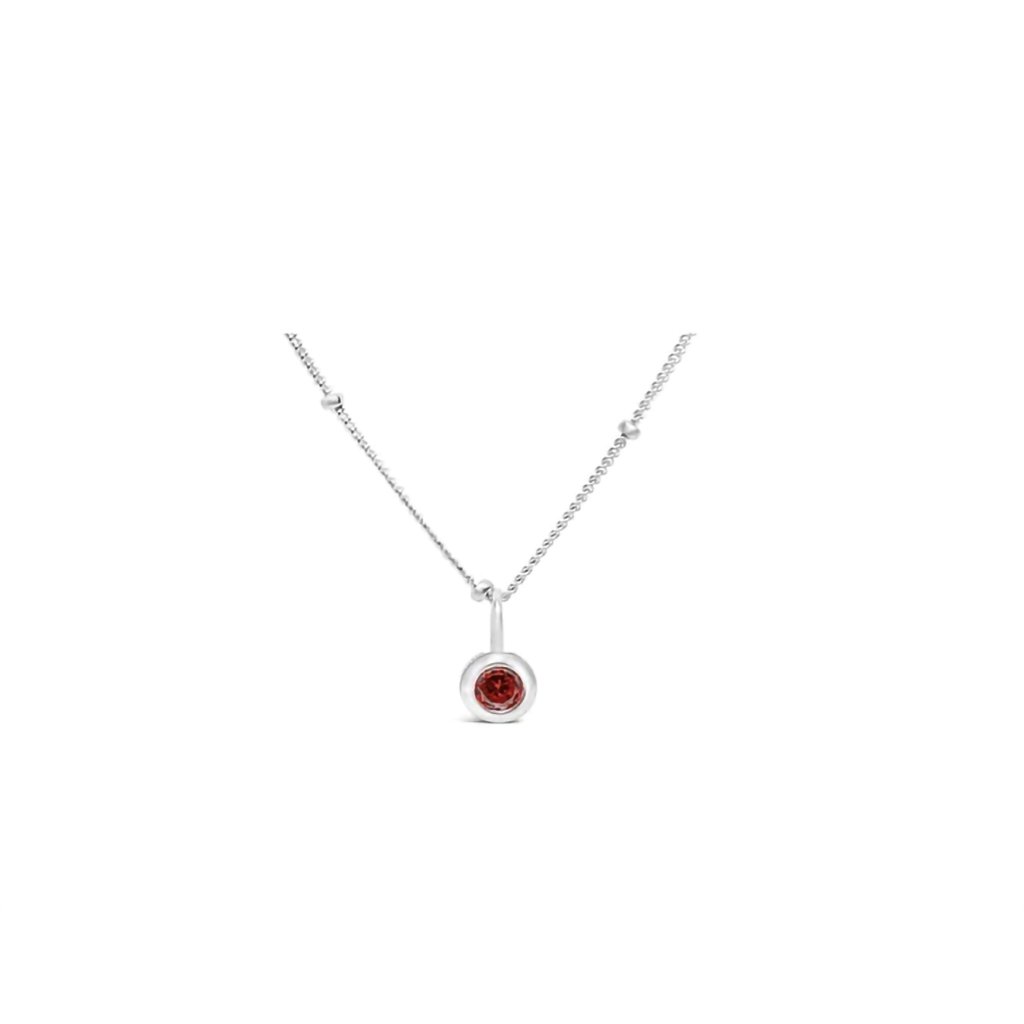 Stia  Garnet CZ Birthstone Necklace (January)