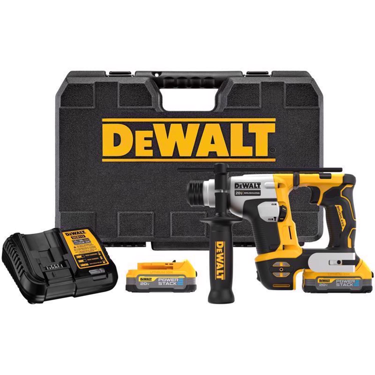 DW 20V MAX ATOMIC with POWERSTACK 20 V 5/8 in. Cordless SDS-Plus Rotary Hammer Drill Kit (Batter