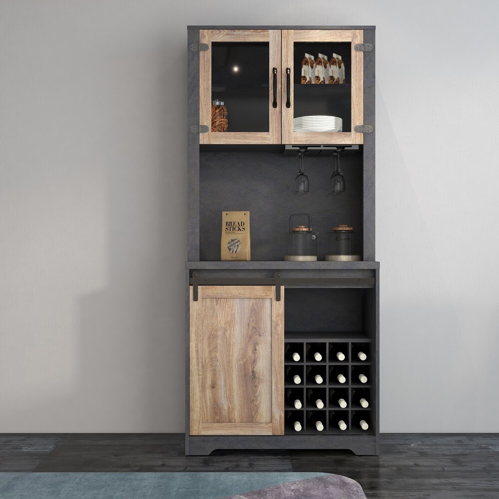 Countryside Style Cabinet with 4 Small Compartments