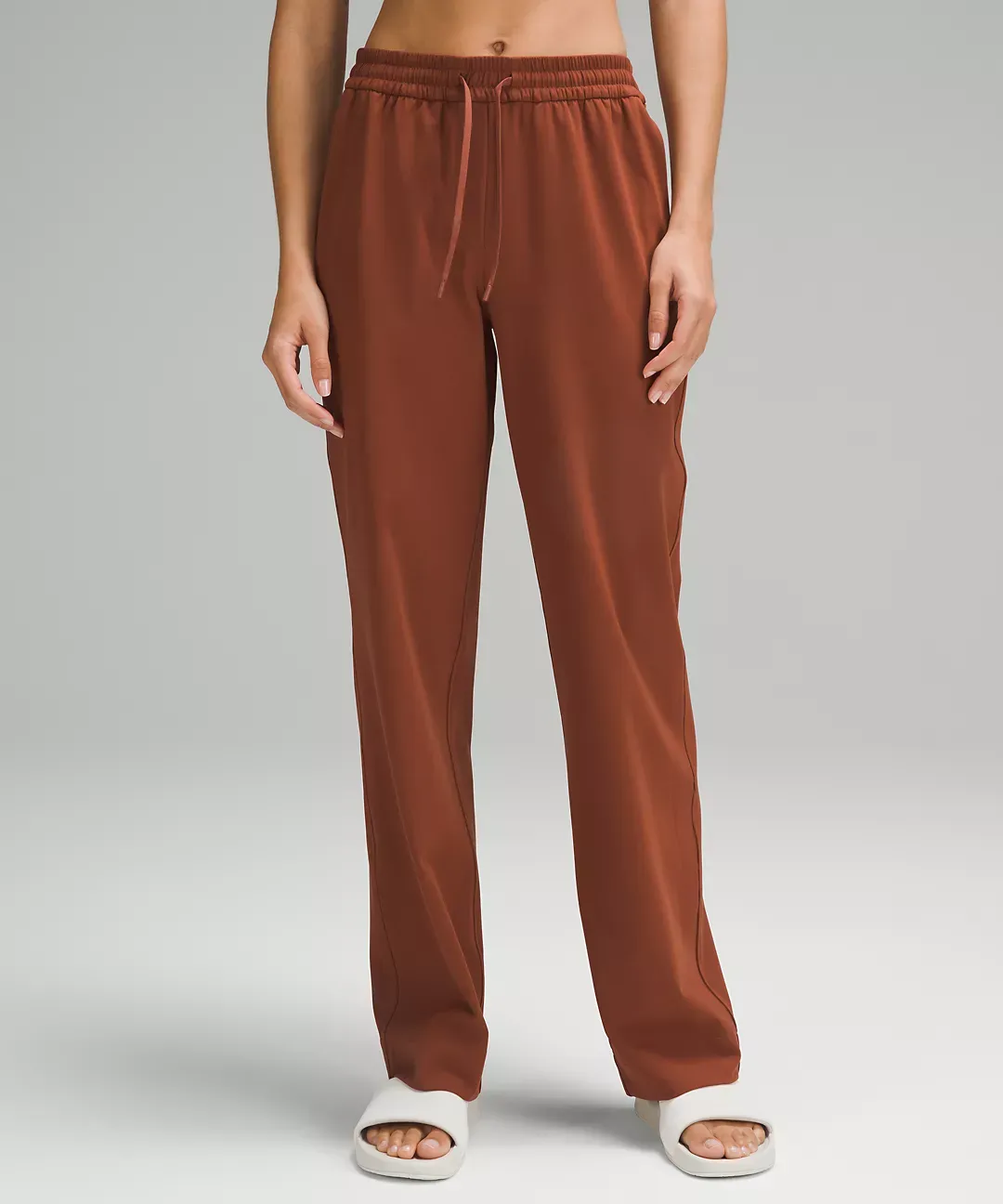 Full Length Straight-Leg Mid-Rise Pant