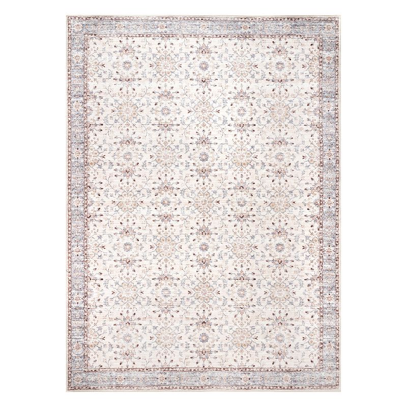 nuLOOM Gemma Machine Washable Transitional Floral Area Rug