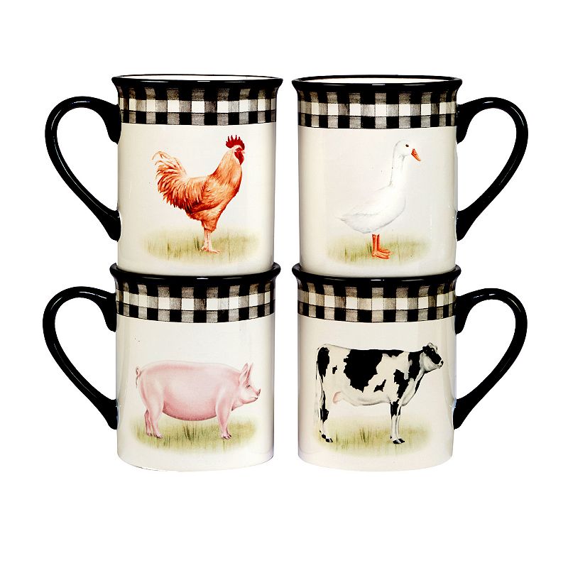 Certified International On The Farm 4-pc. Mug Set