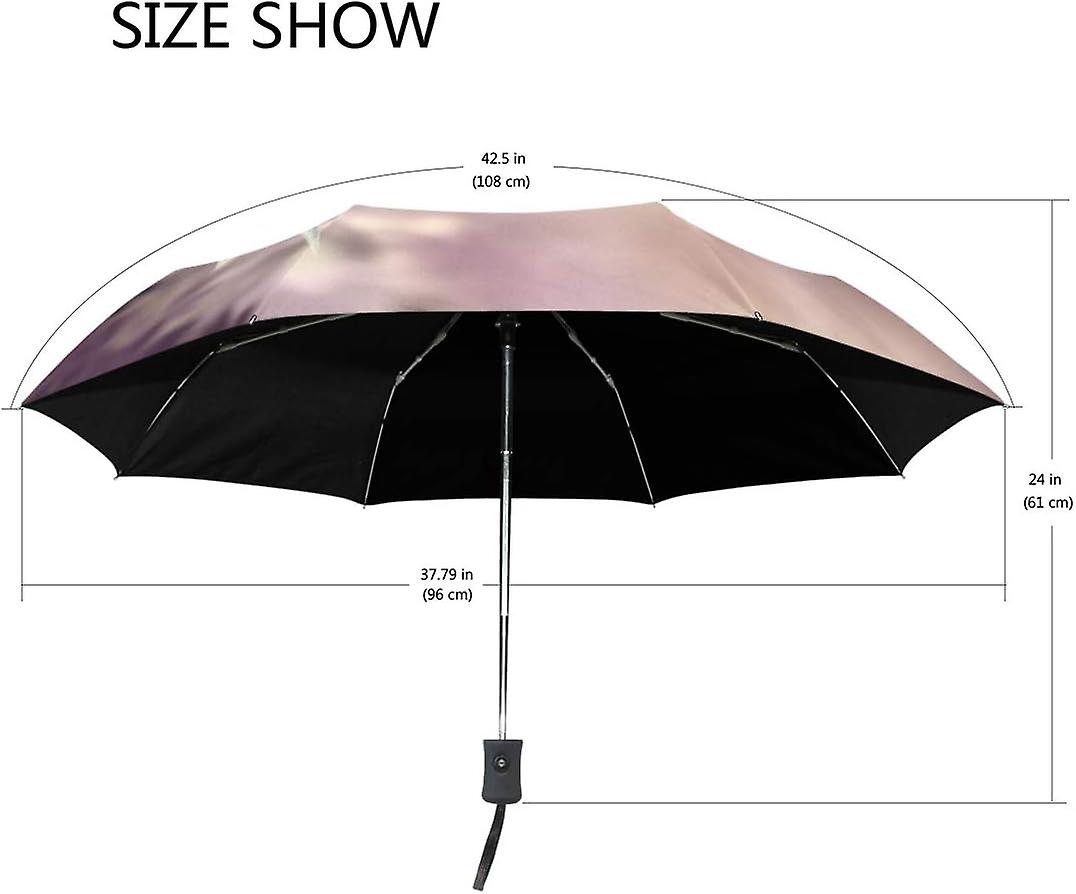 Travel Umbrella Automatic Windproof Foldable Umbrella Unicorn Enjoy Sunshine