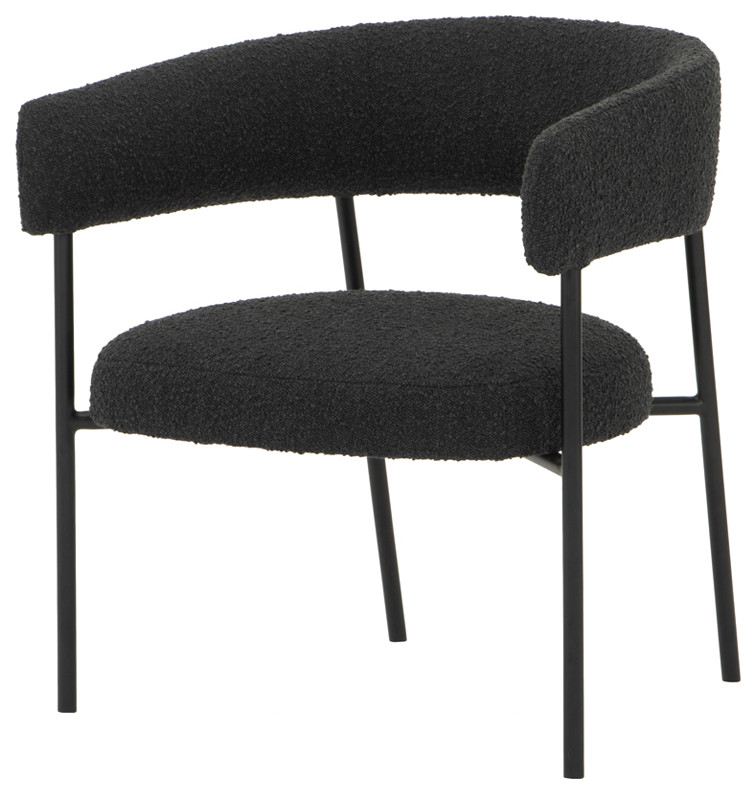 Cassia Licorice Boucle Occasional Chair   Midcentury   Armchairs And Accent Chairs   by Nuevo  Houzz