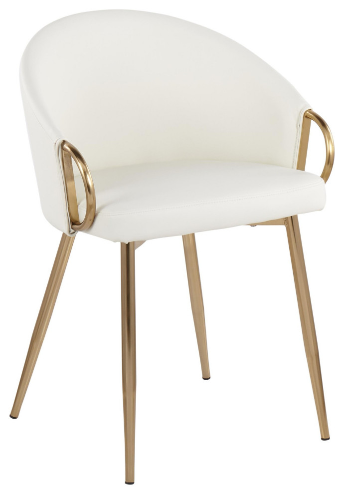 Claire Chair  Gold Metal   Midcentury   Dining Chairs   by LumiSource  Houzz