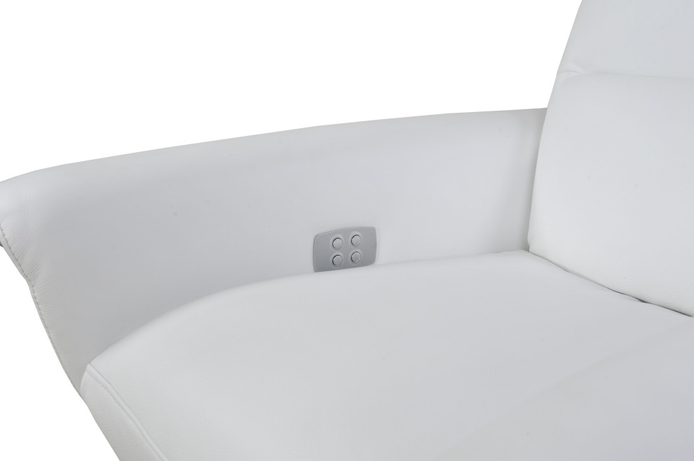 Oslo Dual Full Leather Motion Recliner in White   Contemporary   Recliner Chairs   by Moroni  Houzz