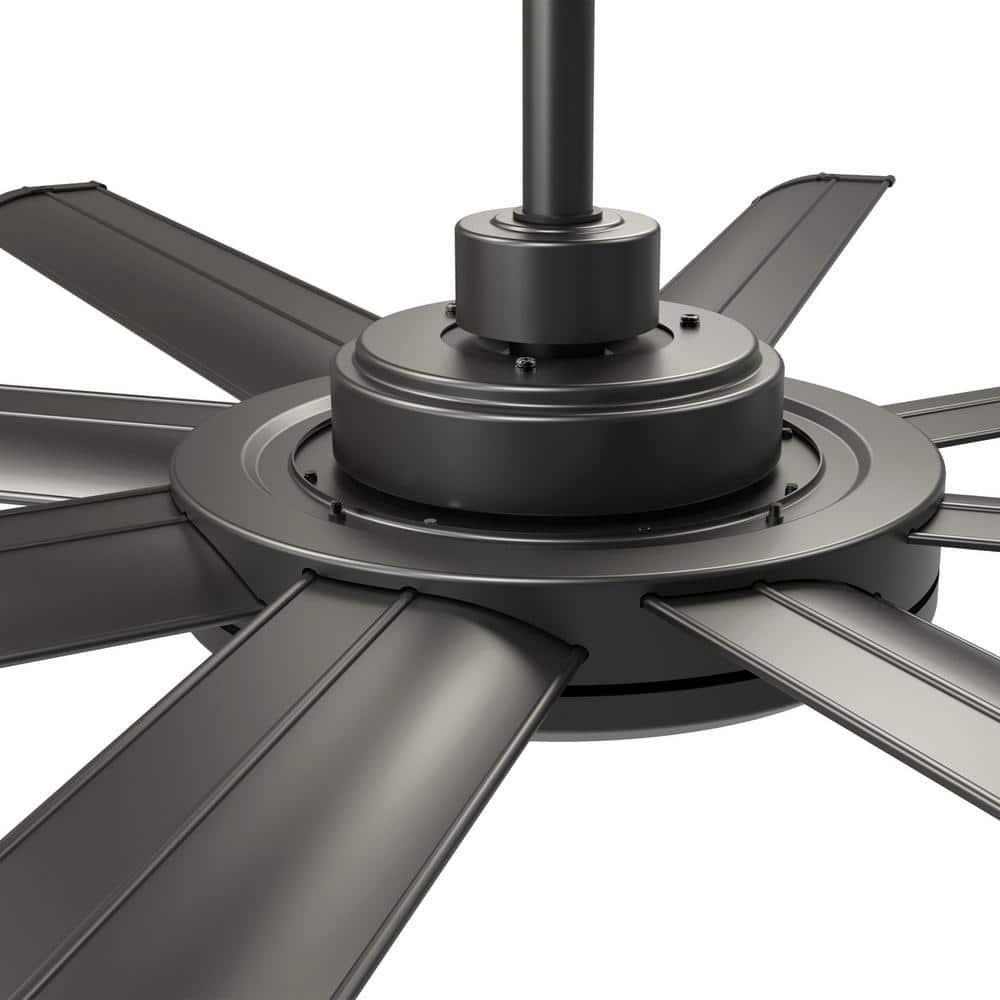 Parrot Uncle Kaitylyn 60 in Matte Black Downrod Mount LED Ceiling Fan with Light and Remote Control