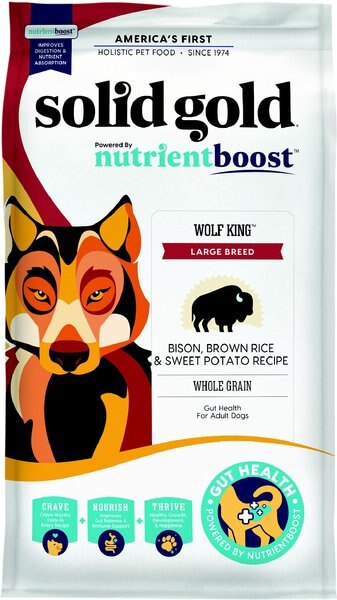 Solid Gold Wolf King Bison and Brown Rice Recipe with Sweet Potatoes Large Breed Adult Dry Dog Food