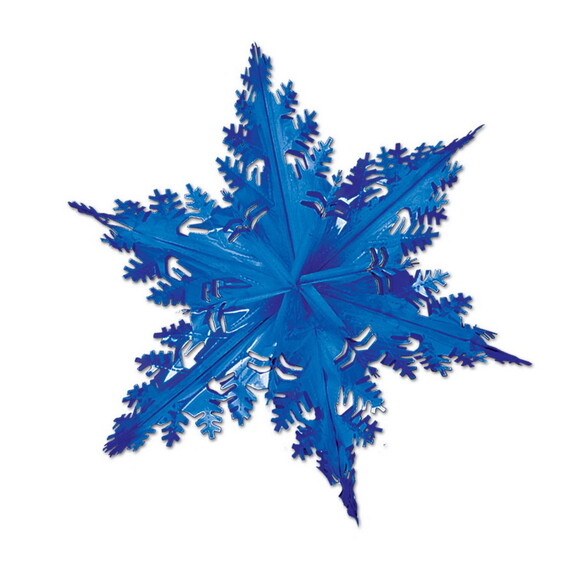 Beistle 20505 B Metallic Winter Snowflake  blue  2...