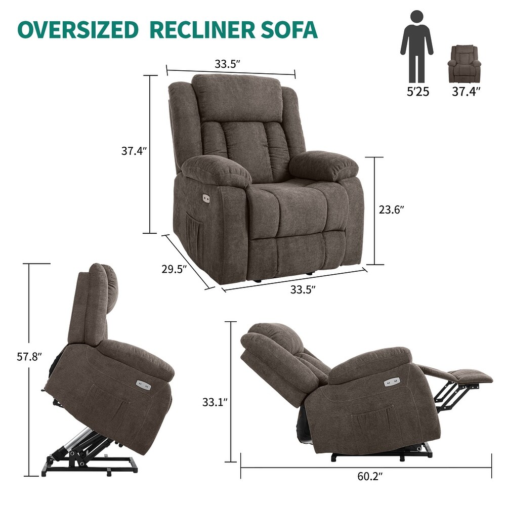 Modern Reclining Chair Fabric Massage