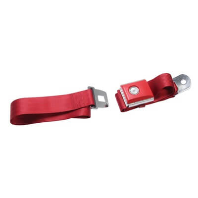 Scott Drake SB-DR-PBSB Push Button Seat Belt Dark Red