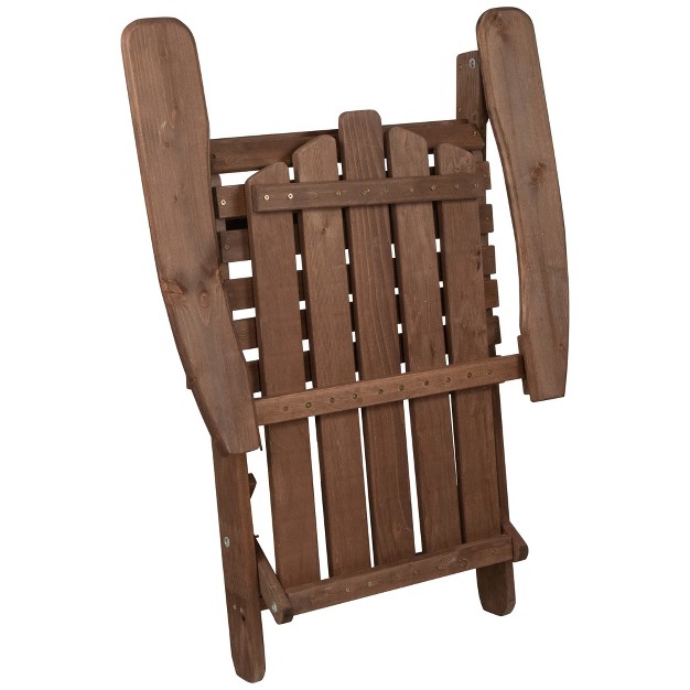 Brown Classic Folding Wooden Adirondack Chair