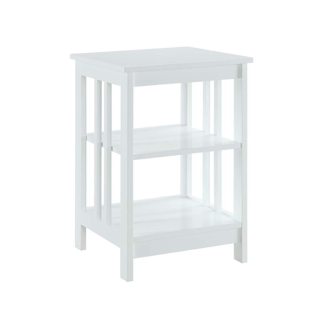 Convenience Concepts Mission End Table with Shelves