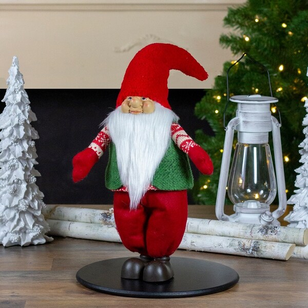 Smiling Santa Christmas Gnome Figure