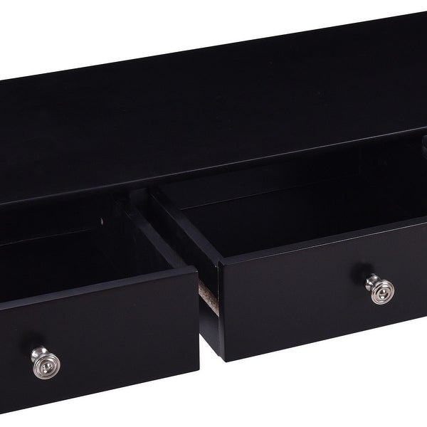 Hall table Side Table with 3 Drawers-Black - 39.4