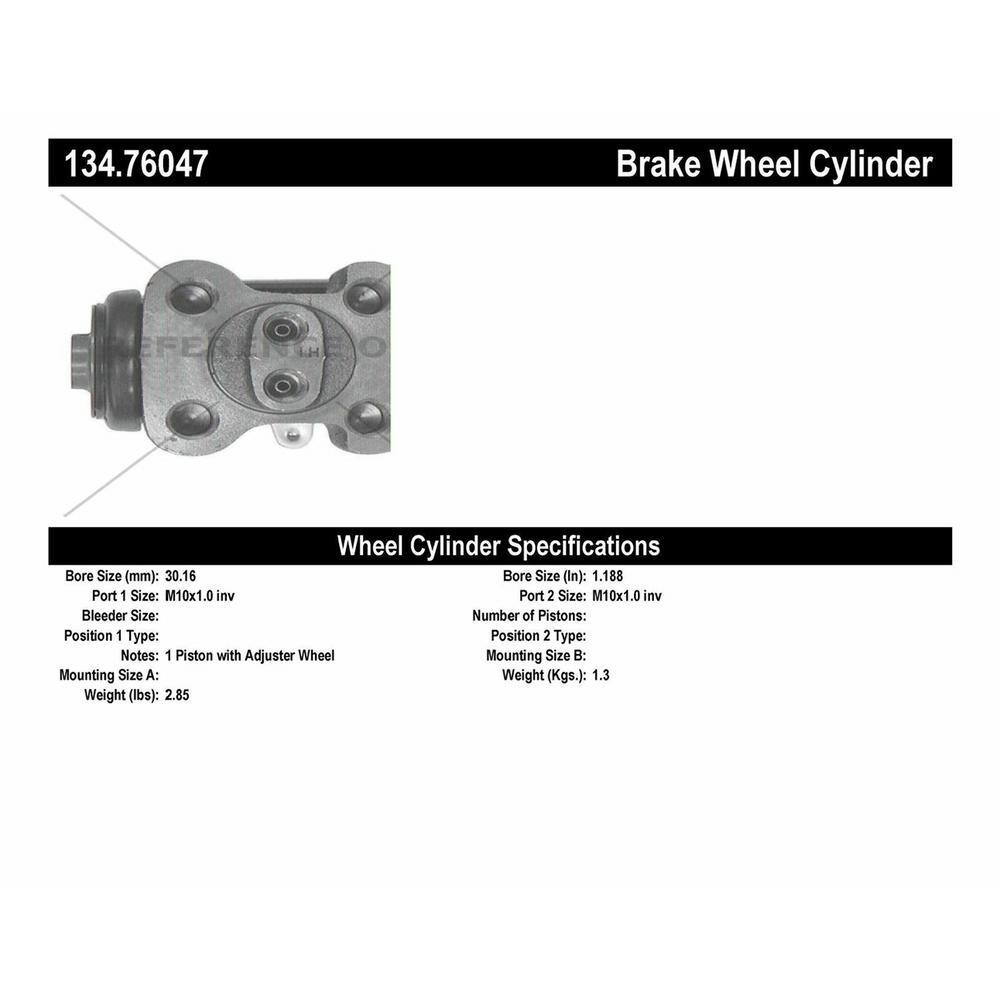 Centric Parts Drum Brake Wheel Cylinder 134.76047