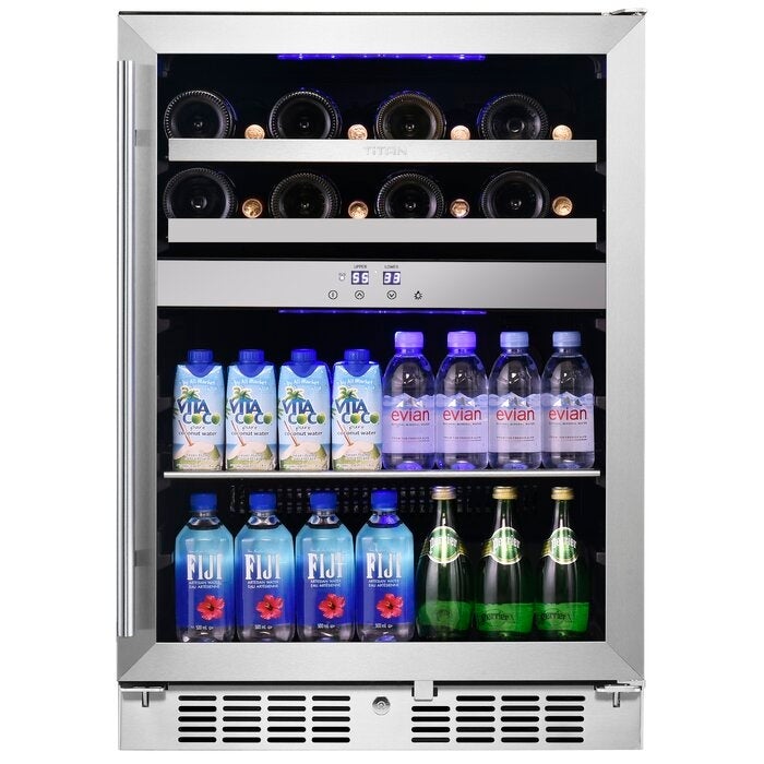 24 in. 16 Bottle and 70 Can Wine and Beverage Cooler