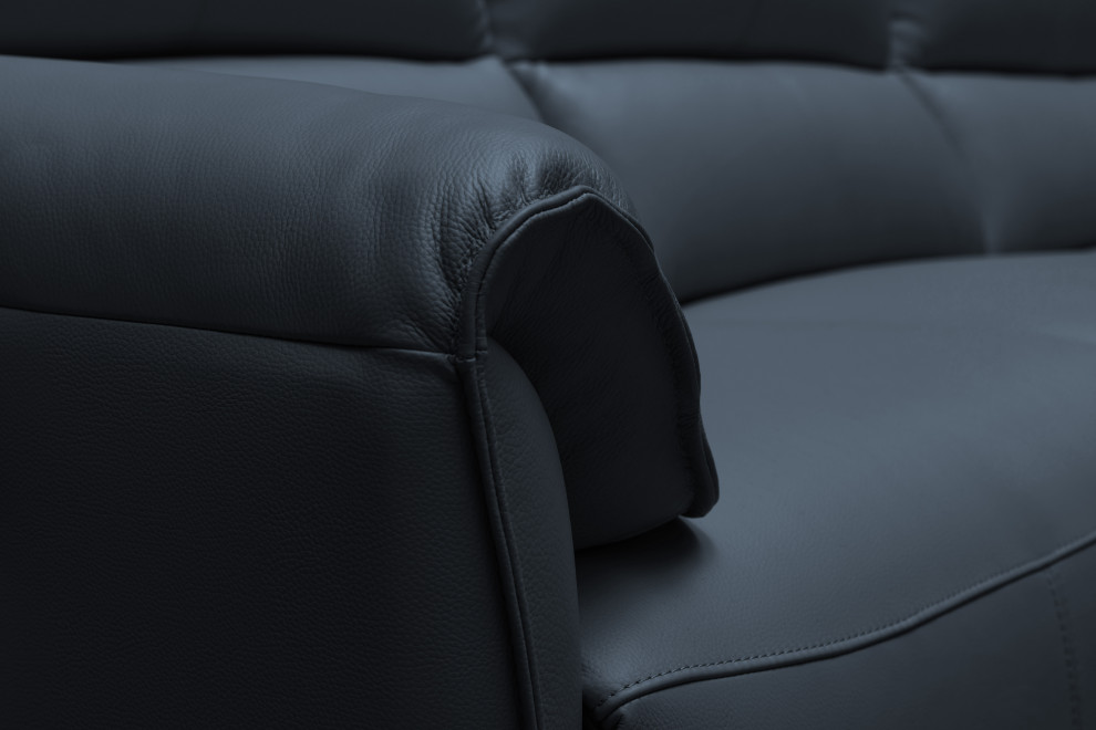 Lily Leather Power Reclining Loveseat With Power Headrests   Contemporary   Loveseats   by Abbyson Living  Houzz