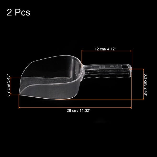 2Pcs Ice Scoop， 11.02x3.43