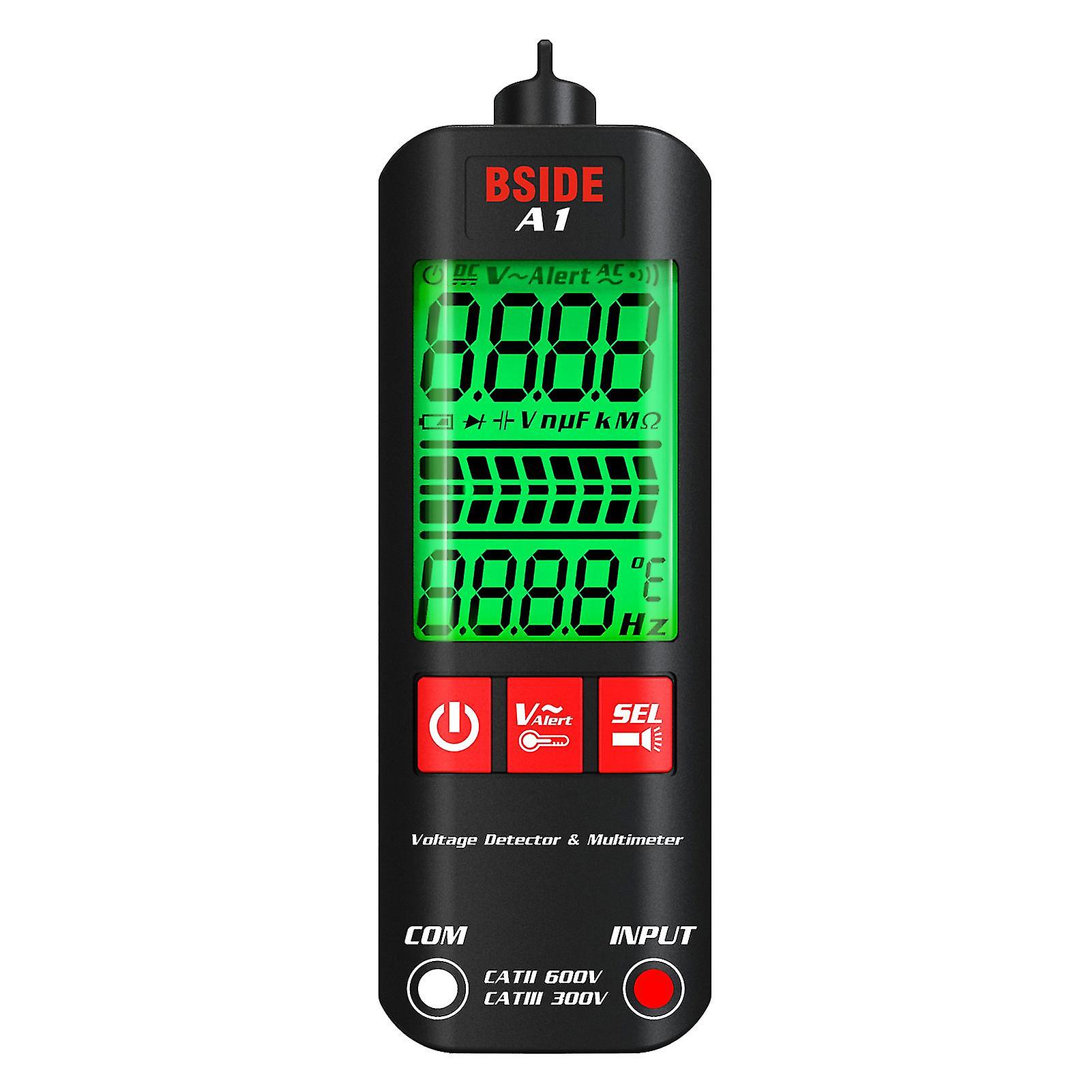 Bside A1 Mini Multimeter Lcd Digital Tester Voltage Detector 2000 Counts Dc/ac Voltage Frequency Resistance Ncv Continuity Live Wire Neutral Wire Chec