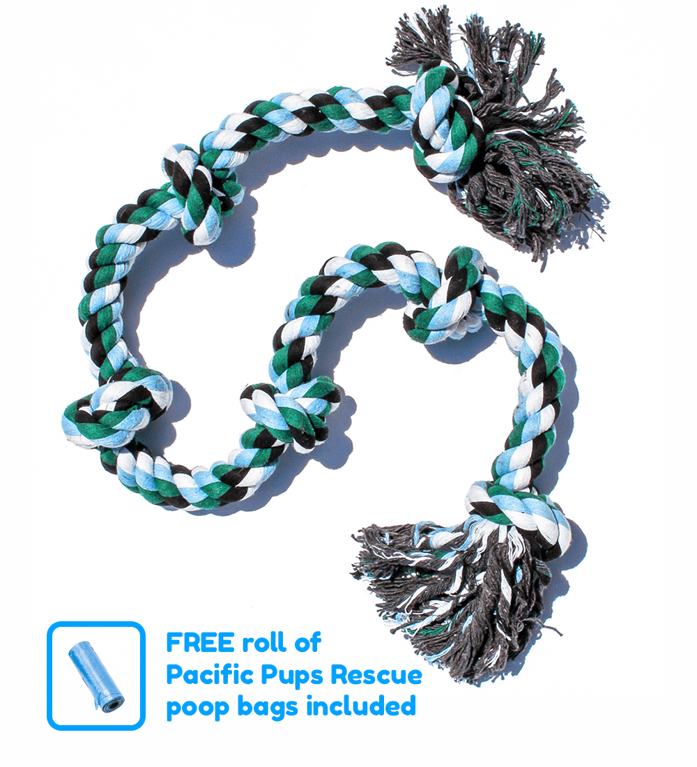 Pacific Pups Products Dog Rope Toy for Extra Large Dogs， XXL