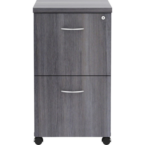 Lorell Weathered Charcoal Laminate Desking Pedestal - 2-Drawer (69561)