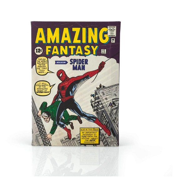 Geek Fuel Llc Marvel Comics Spider man Amazing Fantasy 15 Comic Book Canvas 9 X 5 Inches