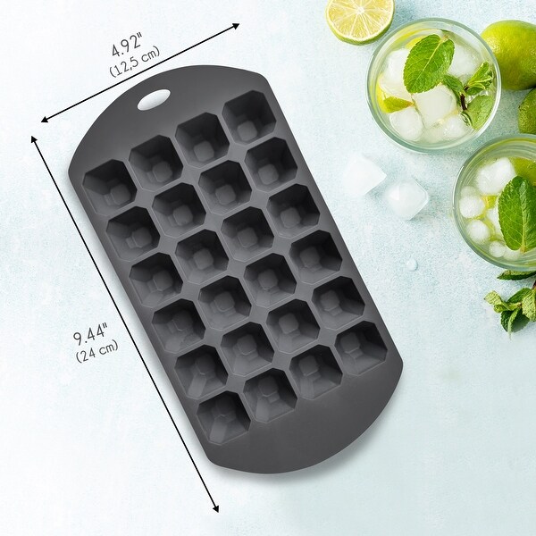 3 pcs Diamond Ice Cube Molds， Large Ice Cube Trays For Cocktails， Whiskey Ice Cubes Mold， Easy Release Flexible Ice Trays