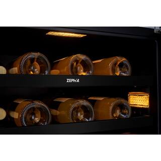 Zephyr Presrv 24 in. 45-Bottle Dual Zone Panel-Ready Wine Cooler PRW24C02BPG