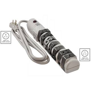 AC WORKS 8-Outlet 6 ft. SJT 143 Rotating Power Strip with Surge Protection PSROT-072