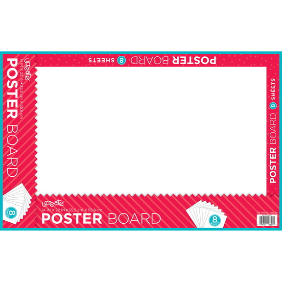 UCreate PACCAR37439 Poster Board White 8 Sheets 24...